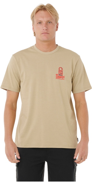 2025 Rip Curl Mens Vaporcool Search Stack Tee 0K5MTE - Khaki Rock